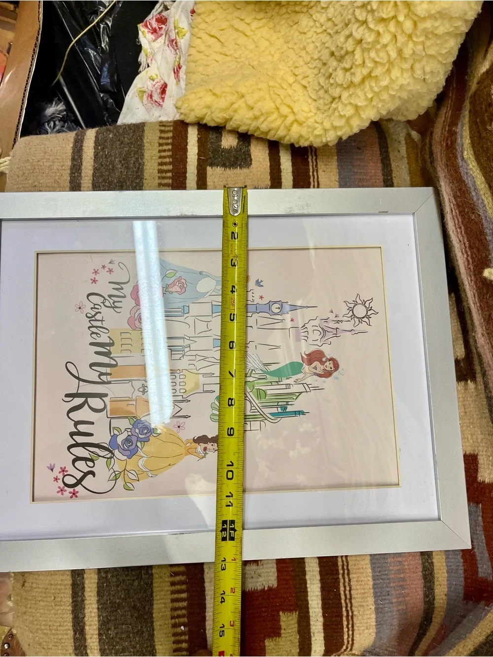 Disney Silver Framed Princess Castle Wall Art - My Castle My Rules